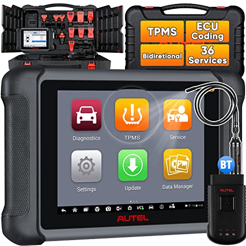 Autel MaxiSYS MS906TS Scanner, 2023 Same as MS906PRO-TS/ MK906 PRO-TS, Upgrade of MS906BT/ MP808TS, Advanced ECU Coding, TPMS Programming/Relearn, Bidirectional, 36 Service, FCA Autoauth, with MV108
