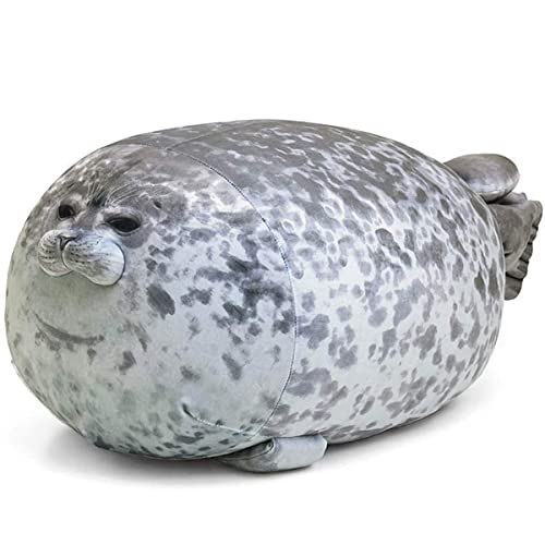 ARELUX 23.6inch Soft Seal Plushie Pillow, Chubby Blob Seal Hugging Pillow,Cute Stuffed Animal Plush Pillow Toy Kawaii Room Decor for Kids Boys Girls