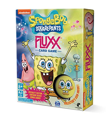 Looney Labs Spongebob Fluxx Game – Spongebob Card Game Card Games for Kids and Adults Fun Games Party Games Kids Games Best Card Games for Adults Games for Family Game Night 2-6 Player Games