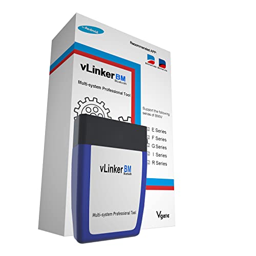 Vgate OBD2 Bluetooth Scanner vLinker BM Bimmercode Diagnostic Tool for BMW/Mini, Work with Android and Windows only