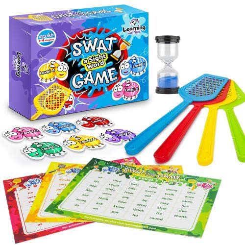 Swat A Sight Word Game – A Learning Reading Game for Kids, Sight Word Educational Toy for Age of 3 to 7 Year-Old Boys & Girls