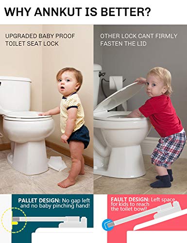 Toilet Lock Child Safety,Baby Proof Toilet Seat Lock with 2 Extra Strong 3M Adhesives,Fit for Most Toilet Lid，No Tools Installation（2 Pack） | The Storepaperoomates Retail Market - Fast Affordable Shopping