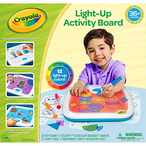 Crayola Light Up Activity Board, Kids Art Kit, Toys & Gifts for Ages 3, 4, 5, 6