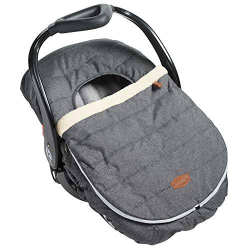 JJ Cole Baby Car Seat Cover, Blanket-Style Baby Stroller & Baby Carrier Cover, Heather Gray