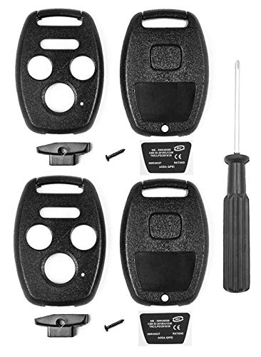 Not Needed for Cutting-2 pcs Key Shell Replacement for Honda 2008-2012 Accord 2006-2013 Civic EX 2009-2015 Pilot 2005-2006 CR-V Key Fob Cover with Screwdriver