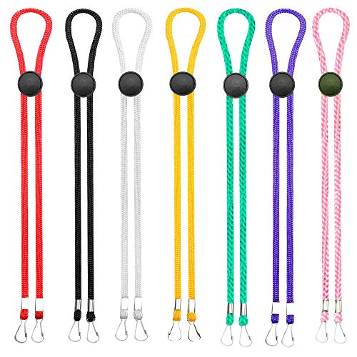 CUSVUEVI Face Mask Lanyards,Mask Holder Adjustable Mask Lanyard with Clips Face Necklace Holder Strap for Women Men Comfortable Around the Neck Facemask Rest&Ear Saver