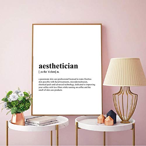 Aesthetician Skin Care Spa Quote Canvas Wall Art,HD Print Canvas Wall Art Paintings 20x28inch,Posters and Prints,Modern Painting Spa Beauty Salon Wall Art Decor,No Frame