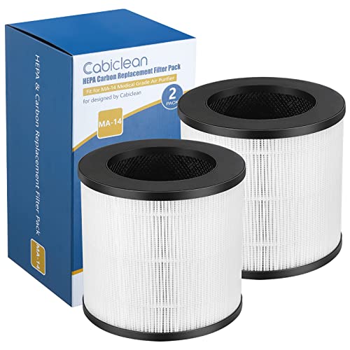 MA-14 H13 True HEPA Replacement Filter for Air Purifier MA-14, MA-14W, and MA-14B, 3-in-1 True HEPA Activated Carbon Filter