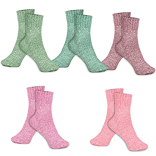 GAOJIE Winter Wool Socks Women Athletic Socks Cozy Knit Warm Winter Socks for Women Soft Thick Thermal Wool Crew Socks Large