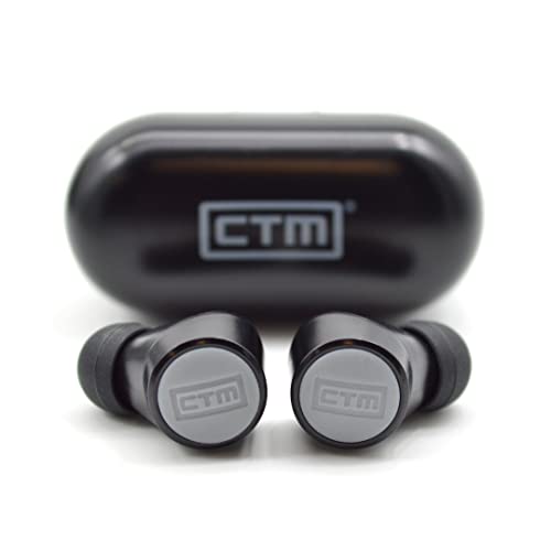 CTM Explore P2 True Wireless Earbuds | Bluetooth 5.0 Button Controls & Magnetic Charging Case | IPX6 Earphones | Sports Headset | Built-in Mic | by Clear Tune Monitors
