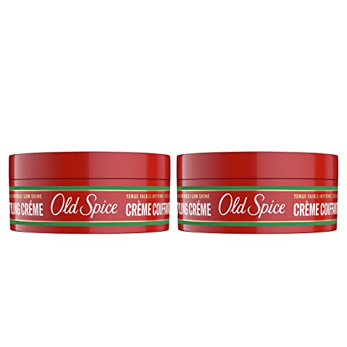 Old Spice, Hair Styling Crème for Men LowMedium HoldLow Shine 2.22Oz Each Twin Pack NEW Formula, 4.44 Fl Oz