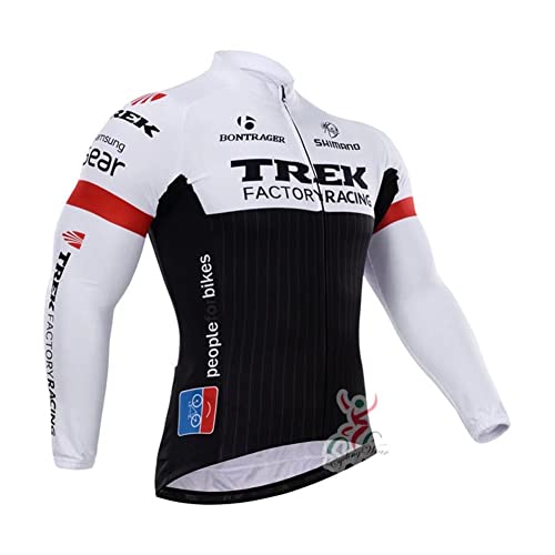 Sports Thriller Rider Mountain Bike Clothing & Road Bike Clothes Bicycle Tshirt Long Sleeve for Men Cycling Jersey + Bib Trousers Kit Small