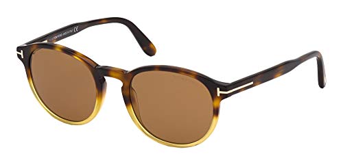 Sunglasses Tom Ford FT 0834 Dante 55E Gradient Havana Into Honey, Brown Lenses