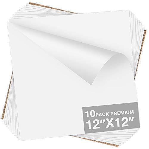 Dysania White HTV Heat Transfer Vinyl Bundle- 10 Pack 12″x12″Sheets HTV Vinyl, Pu Iron on Vinyl for T-Shirt,Easy to Cut & Weed for Heat Vinyl Design