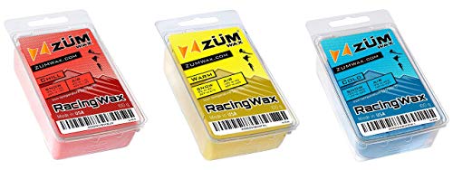 ZUMWax Ski/Snowboard/Nordic/Cross-Country Racing Hydrocarbon Iron ON Wax – Temperature Specific Bundle