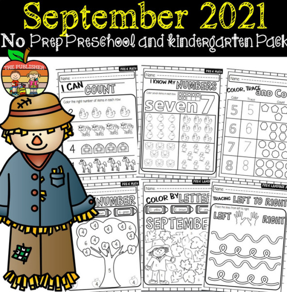 September 2021 : No prep Math and Literacy for Pre-k and Kindergarten