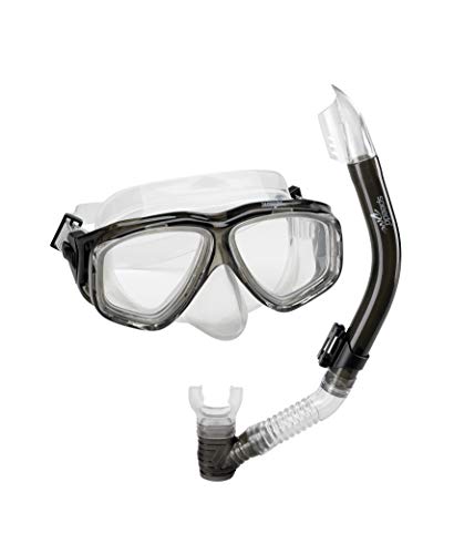 Speedo Unisex-Adult Adventure Swim Mask & Snorkel Set, Grey SIOC