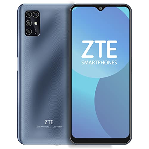 ZTE Blade V20 Smart (128GB, 4GB) 6.82″, 16MP Quad Camera, 5000mAh Battery, Fingerprint & Face Unlock, GSM Unlocked US + Latin 4G LTE (T-Mobile, AT&T) International Model 8010 (Gray)