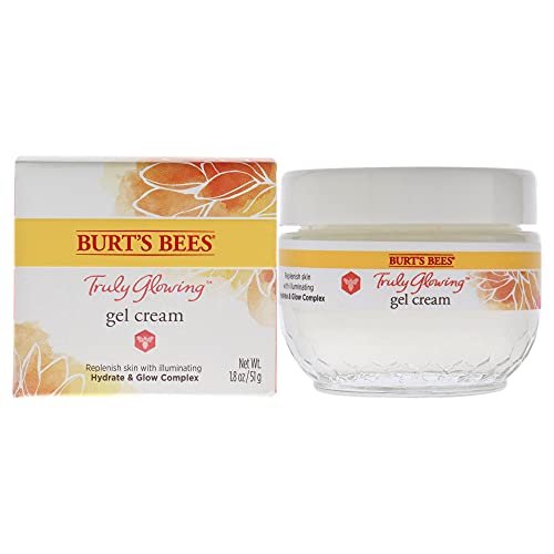 Burt’s Bees Truly Glowing Replenishing Gel Cream, Moisturizer with Hydrate and Glow Complex for Normal and Combination Skin, 1.8 Fluid Ounces