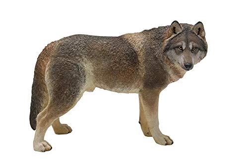 SY-Home Outdoor Animal Wolf Statue Sculpture, Simulation Wolf Decoration Animal Jewelry Crafts Model Furniture Outdoor Statue Decoration 7.22.35.7In