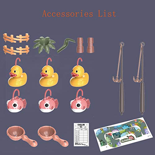 Lovyan Water Circulating Fishing Game Board Play Set with 3 Ducks,3 Fish,2 Water ladles and 2 Fishing Poles, Electronic Toy Fishing Set with 6 Music for Kids Toddlers | The Storepaperoomates Retail Market - Fast Affordable Shopping