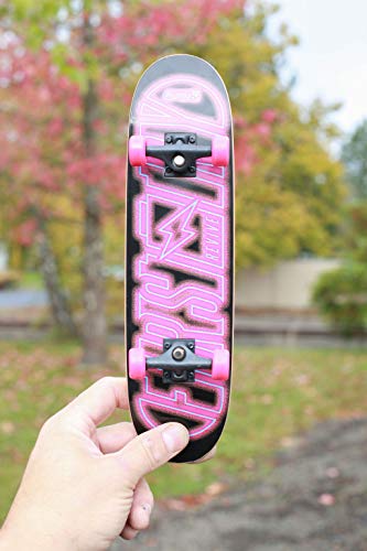 Braille Skateboarding Neon First Try 11inch Professional Hand Board Aaron Kyro. Toy Skateboard Comes with Wheels, Trucks, Hardware and Tools. Real Griptape.
