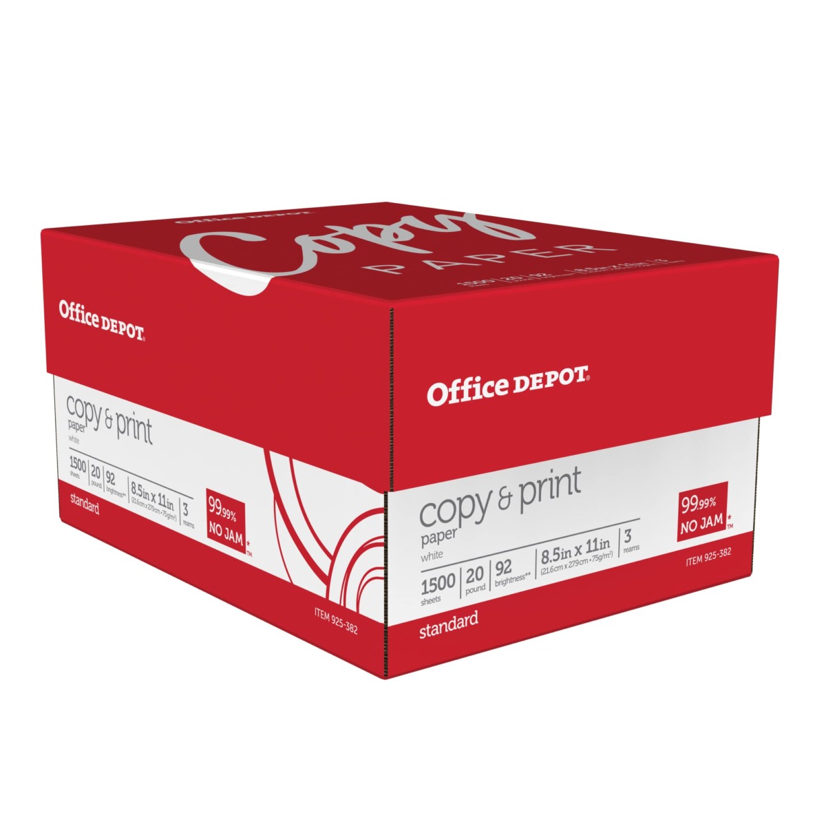 Office Depot Copy Print Paper, 8 1/2in. x 11in., 20 Lb, Bright White, 500 Sheets Per Ream, Case Of 3 Reams, 1008 | The Storepaperoomates Retail Market - Fast Affordable Shopping