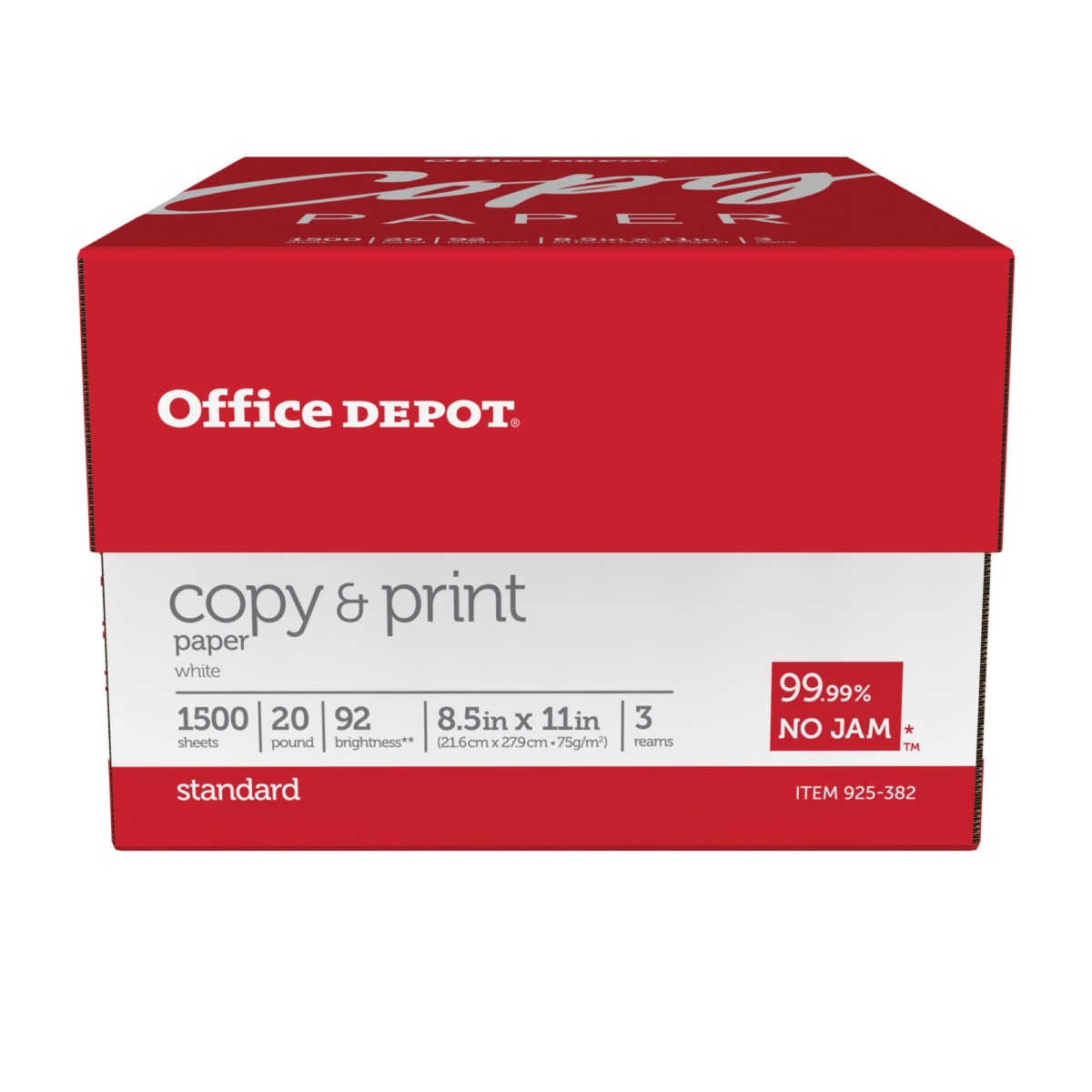 Office Depot Copy Print Paper, 8 1/2in. x 11in., 20 Lb, Bright White, 500 Sheets Per Ream, Case Of 3 Reams, 1008 | The Storepaperoomates Retail Market - Fast Affordable Shopping