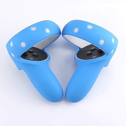 Birtom Touch Controller Grip Cover for Oculus Quest 2, Silicone Skin Protective Cover Accessories (Blue)