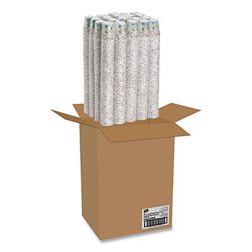 Perfectouch Paper Hot Cups, 12 Oz, Coffee Haze Design, Individually Wrapped, 1,000/Carton
