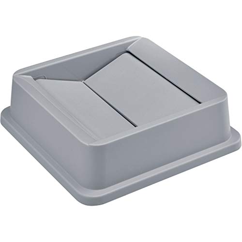 Global Industrial Plastic Swing Lid for Square Trash Container, 35 & 55 Gallon, Gray