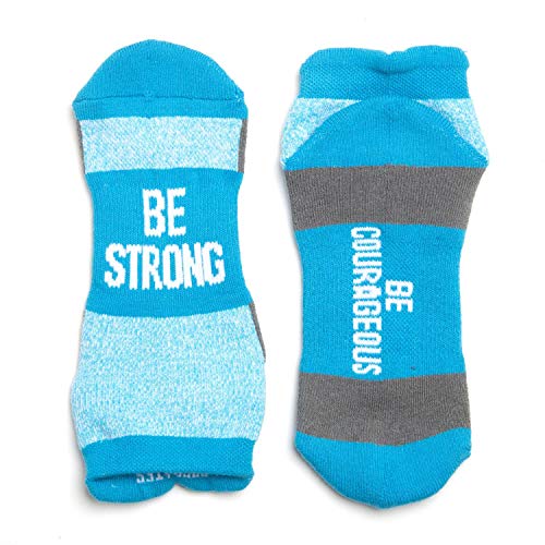 Gone For a Run Inspirational Athletic Running Socks | Women’s Woven Low Cut | Inspirational Slogans | Over 25 Styles (Be Strong)