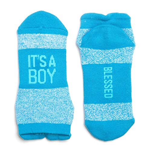 Inspirational Athletic Performance Socks | Woven Low Cut | Family (It’s a Boy)