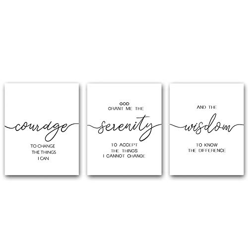 Set of 3-Inspirational Quote&Saying Typography Wall Art Prints (8”X10”) Canvas Painting,Motivational Phrases Wall Art Poster For Living Room Home Decor,No Frame