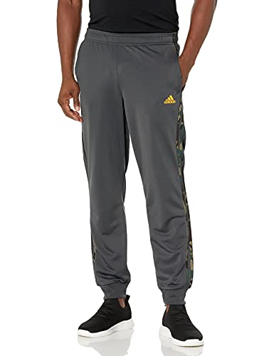 adidas Men’s Warm-up Tricot Tapered Camo Track Pant, Solid Grey, Medium