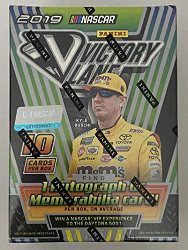 2019 Panini Victory Lane Nascar Racing EXCLUSIVE Blaster Box 1 Pack 10 Cards One AUTOGRAPH or MEMORABILIA Card Chase HAILIE DEEGAN AUTOS Chase Pedal to the Metal HOLOGRAPHIC INSERTS Look for Cards, Memorabilia and Autographs of your Favorite Drivers & Leg