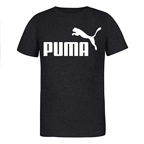 PUMA Boys’ No. 1 Logo T-Shirt, Black, Medium