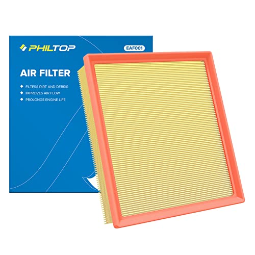 PHILTOP Engine Air Filter, CA10755 Air Filter for Sienna Highlander Avalon Durango Grand Cherokee Camry ES350 NX200T NX300 RX350, Compatible with OEM Engine Filter