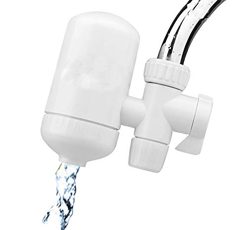 Faucet Water Filter System Ceramic Filter Element Water Filtration System for Household Kitchen Tool (White）