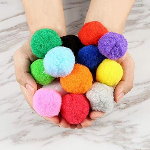 Pllieay 60pcs 15 Colors 2 Inch Very Large Assorted Pom Poms Arts and Crafts for DIY Creative Crafts Decorations | The Storepaperoomates Retail Market - Fast Affordable Shopping