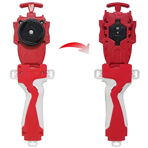 Speder Bey Gyro Blades Launcher and Grip Burst, Light Sparking Battling String Launcher Gyro Right Spin TopToys Accessories(Red)