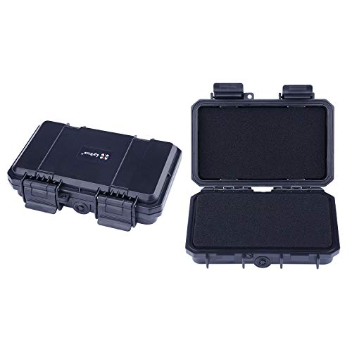 Lykus HC-1510 Mini Hard Case Dry Box with Foam Insert, Interior Size 5.9×3.35×1.5inch, IP66 Splash-Proof