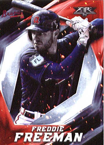 2017 Topps Fire #6 Freddie Freeman Atlanta Braves Official MLB Baseball Trading Card in Raw (NM or Better) Condition