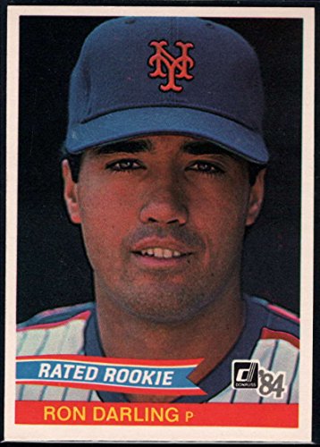 1984 Donruss Baseball #30a Ron Darling RC Rookie Card New York Mets ERR No Card Number Official MLB Trading Card From Donruss Corp in Raw (EX or Better) Condition