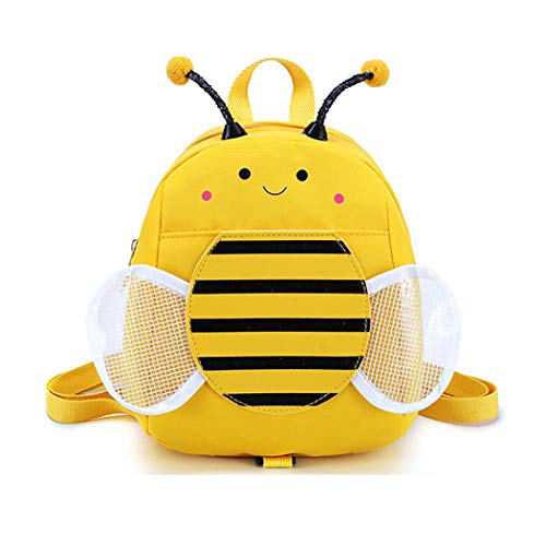 Cute Honeybee Baby Walking Safety Harness Mini Backpack Anti-lost Toddler Girls Boys Snack Bag Daypack with Safety Leash
