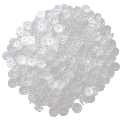 YEALQUE 250pcs Clean Buckle Plastic Transparent Button Charm Backs Accessories for Shoe Charms Whristband Charm Factory DIY Ornaments