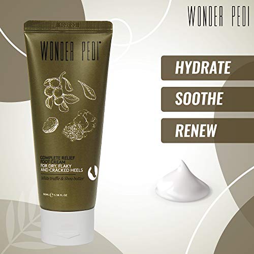 WONDER PEDI Foot Cream for Dry Cracked Heels – Urea Foot Cream Moisturizing and Repair for Dry feet and Flaky Skin – Complete Relief with White Truffle Shea Butter and Vitamins 3.38 Oz | The Storepaperoomates Retail Market - Fast Affordable Shopping