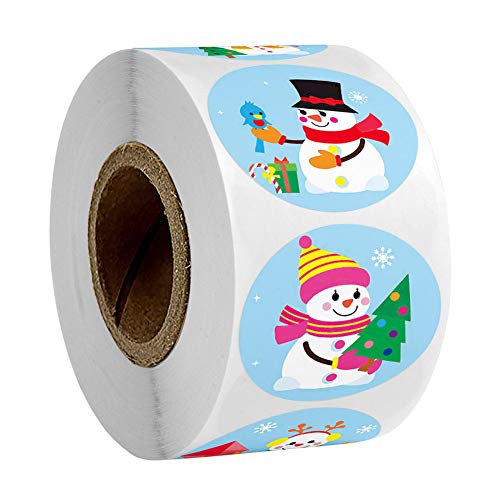 500 Pieces Merry Christmas Stickers, Christmas Round Label Stickers Envelope Stickers Seals for Cards Present Envelopes Boxes Bag Sealing Christmas Decorations,1Inch/2.5cm