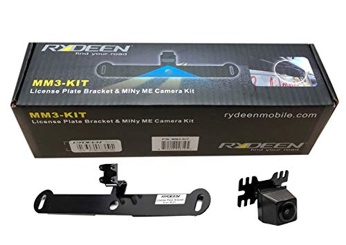 Rydeen MM3-KIT (Rydeen cm- Miny3 Back Up Camera w/BL-01License Plate Bracket) Backup/Forward Facing Miny Camera with NightVision Technology, Water Proof