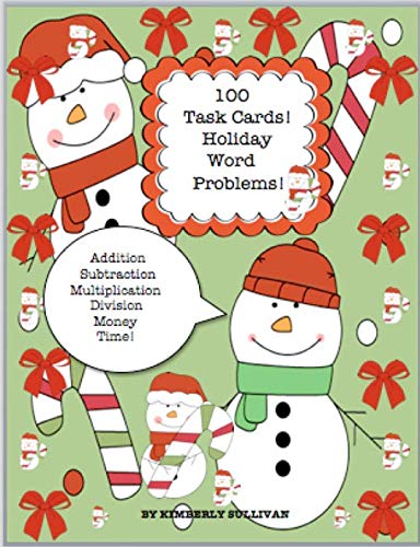 100 HOLIDAY WORD PROBLEMS! Add Subtract Multiply Divide Task Cards